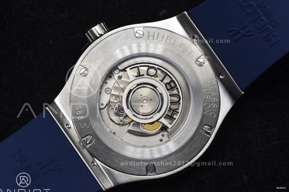 Best Dial Blue HBF Classic On Edition 1:1 SS 42mm Blue Strap Gummy A2892 Fusion 0130